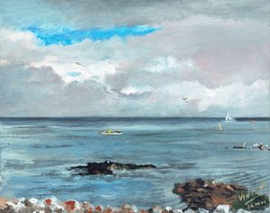 Howth Ireland, 2001, (tuval üzerine akrilik) by Vincent Alexander Booth