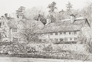 Mottistone Hall Isle of Wight, 2008 (Kağıt Üzerine Mürekkep) by Vincent Alexander Booth