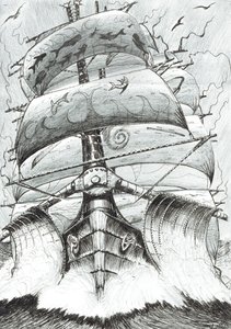 Storm Creators Alboran Sea, 2017, (Kağıt üzerine mürekkep) by Vincent Alexander Booth