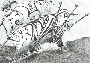 Storm Creators Arabian Sea, 2017, (Kağıt Üzerine Mürekkep) by Vincent Alexander Booth