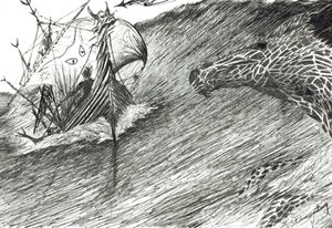 Storm Creators Atlantic, 2012, (Kağıt üzerine mürekkep) by Vincent Alexander Booth