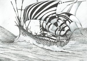 Storm Creators Ionian Sea, 2017, (Kağıt Üzerine Mürekkep) by Vincent Alexander Booth