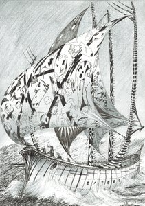 Storm Creators Kara Deniz, 2017, (Kağıt Üzerine Mürekkep) by Vincent Alexander Booth