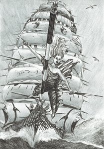 Storm Creators Lazarev Sea, 2017, (Kağıt Üzerine Mürekkep) by Vincent Alexander Booth