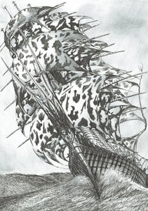 Storm Creators North Sea, 2017, (Kağıt Üzerine Mürekkep) by Vincent Alexander Booth