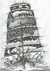 Storm Creators Red Sea, 2017, (Kağıt Üzerine Mürekkep) by Vincent Alexander Booth