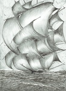 Storm Creators Sea of Okhotsk, 2017, (Kağıt Üzerine Mürekkep) by Vincent Alexander Booth