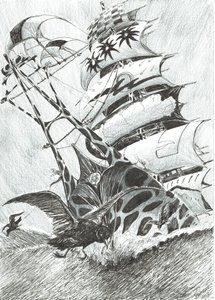 Storm Creators Timor Sea, 2017, (Kağıt Üzerine Mürekkep) by Vincent Alexander Booth