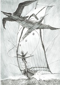 Storm Creators Wandel Sea, 2017, (Kağıt Üzerine Mürekkep) by Vincent Alexander Booth