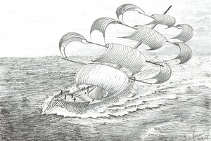 Storm Creators Yathkyed, 2023 (kağıt üzerine mürekkep ve kalem) by Vincent Alexander Booth