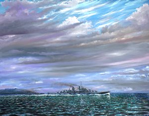 USS Juneau Guadalcanal 1942, 2019 by Vincent Alexander Booth
