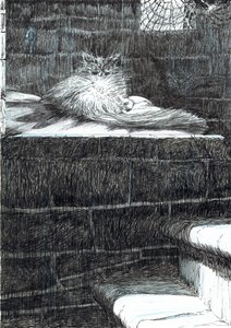 sayfa 21, Findhorn Ormanındaki Kale, 2006, (kağıt üzerine mürekkep) by Vincent Alexander Booth