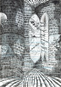 sayfa 23, Findhorn Ormanındaki Kale, 2006, (kağıt üzerine mürekkep) by Vincent Alexander Booth
