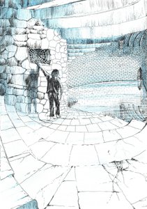 sayfa 39, Findhorn Ormanındaki Kale, 2006, (kağıt üzerine mürekkep) by Vincent Alexander Booth