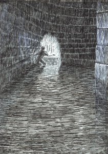 sayfa 47, Findhorn Ormanındaki Kale, 2006, (kağıt üzerine mürekkep) by Vincent Alexander Booth