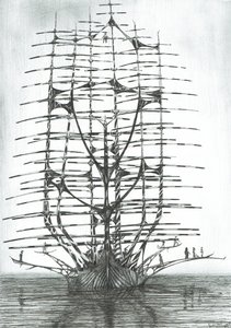 fırtına yaratıcıları Sea of Japan,2017, (Kağıt Üzerine Mürekkep) by Vincent Alexander Booth
