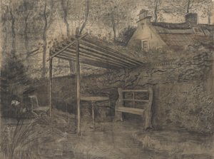 Bir bahçe köşesi. by Vincent van Gogh