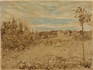Bir alanda çiftlik evi by Vincent van Gogh