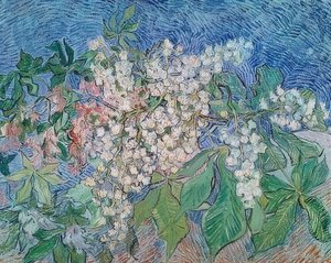Çiçekli kestane dalları. 1890 by Vincent van Gogh