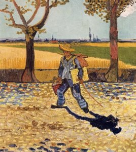 Ressam işe giderken by Vincent van Gogh