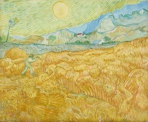 Hasat, orakçılı mısır tarlası (La moisson). 1889 by Vincent van Gogh