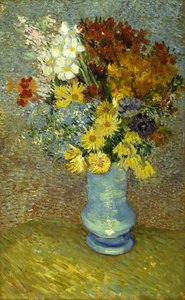 Mavi bir vazoda çiçekler by Vincent van Gogh