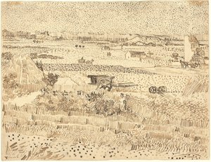 Hasat--La Crau Ovası by Vincent van Gogh
