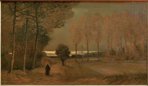 Akşamları sonbahar manzarası by Vincent van Gogh