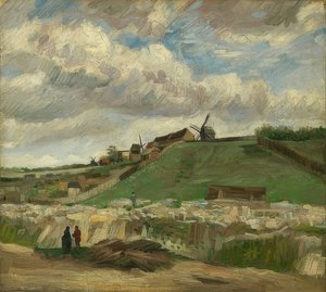 Taş ocağı ile Montmartre tepesi. Paris, Haziran-Temmuz 1886 by Vincent van Gogh