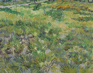 Kelebekler ile uzun çimen. 1890 by Vincent van Gogh