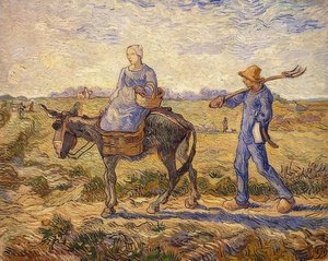 Sabah. İşe giderken. 1890 by Vincent van Gogh