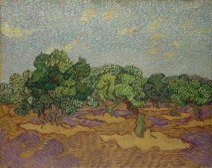 Zeytin ağaçları. 1889 by Vincent van Gogh