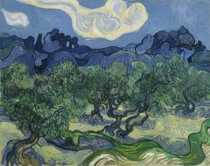 Zeytin ağaçları. 1889 by Vincent van Gogh