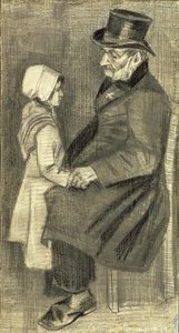 Kızıyla Oturan Adam, 1882 by Vincent van Gogh