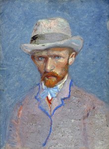 Otoportre par Gogh, Vincent, van (1853-1890). Karton üzeri yağlı boya, ebat : 19x14,1 by Vincent van Gogh