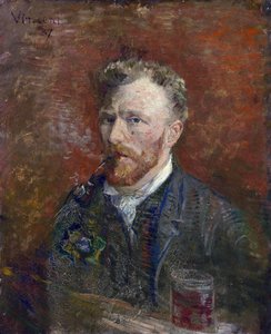 Glass par Gogh, Vincent, van (1853-1890) ile Otoportre. Tuval üzerine yağlı boya, ebat : 61x50,2 by Vincent van Gogh