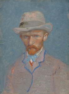 Gri keçe şapkalı Otoportre by Vincent van Gogh