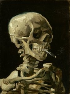 Yanan Sigaralı İskelet Kafatası, 1886 dolayları (tuval üzerine yağlı boya) by Vincent van Gogh