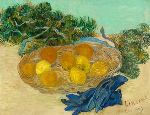 Natürmort Portakal ve Limonlu Mavi Eldivenli by Vincent van Gogh