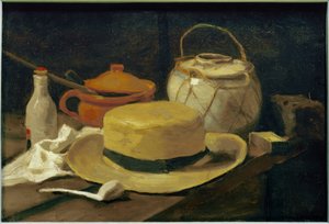 Sarı hasır şapka ile natürmort by Vincent van Gogh