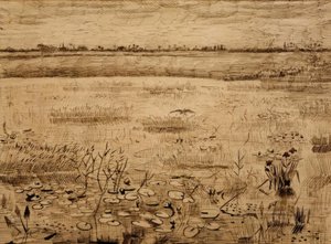 Nilüferler ile bataklık manzara by Vincent van Gogh