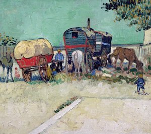 Karavanlar, Arles yakınlarındaki Çingene Kampı by Vincent van Gogh
