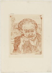 Pipolu Adam (Dr. Paul Gachet#39;nin Portresi), 1890-1909 civarı (kağıt üzerine gravür) by Vincent van Gogh