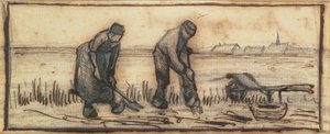 Patates Hasadı, dört mevsimi temsil eden dört çizimden (kalem, tükenmez kalem ve kağıt üzerine kahverengi mürekkep) (ayrıca bkz. 61643-5) by Vincent van Gogh