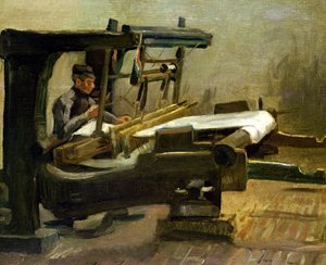 Dokuma Tezgahında, Sağa Bakan, 1884 by Vincent van Gogh