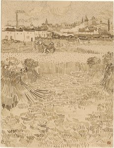 Arles. Buğday Tarlalarından Görünüm (1888) by Vincent van Gogh