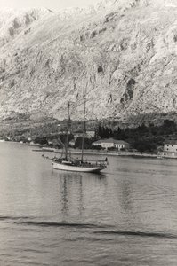 The Sailboat of the Duke of Aosta, off the coast of Kotor, Croatia, from the 