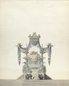 İmparatoriçe Catherine Büyük Rusya Cephesi için Katafalk., 1796. by Vincenzo Brenna