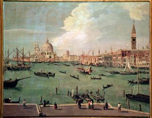 Arka planda Santa Maria della Salute bazilikası ile St Mark, Venedik havzasında görünüm Resim Vincenzo Chilone (1758-1839) tarafından Dim 100x135 cm Venedik, Museo Correr, n 151