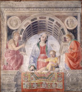 Madonna ve Çocuk ve Azizler Vaftizci Yahya ve Joavnni Evangelista by Vincenzo Foppa